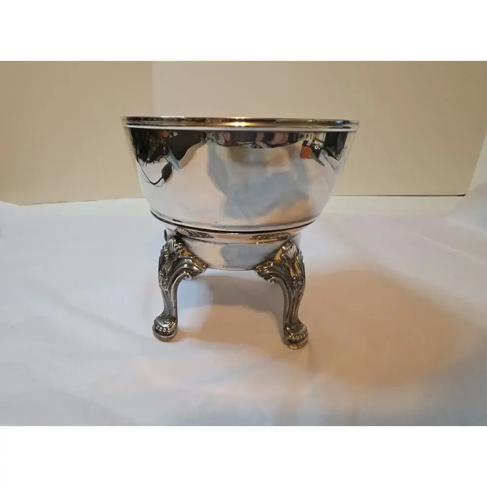 Vintage yb45 newport Footed Silver Plate Warming Dish No Power Supply